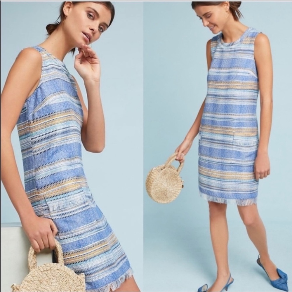 Anthropologie Akemi + Kim Tweed shift dress with pockets